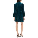 Calvin Klein Womens Green Burnout Polka Dot Work Shift Dress 2 BHFO 7359