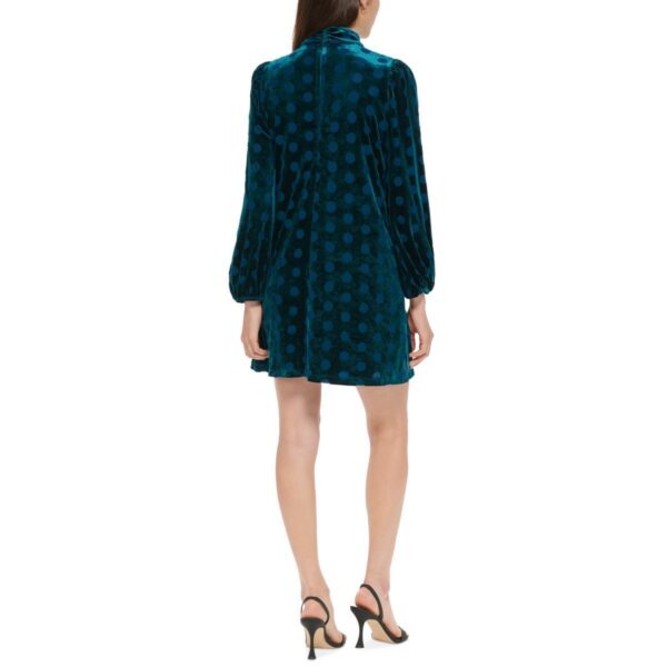 Calvin Klein Womens Green Burnout Polka Dot Work Shift Dress 2 BHFO 7359