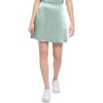 Calvin Klein Womens Green Satin Short Dressy Mini Skirt 10 BHFO 0183