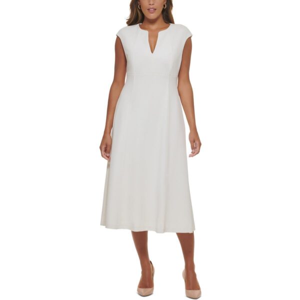 Calvin Klein Womens Ivory Office Career Work Wear Sheath Dress 8 BHFO 9518