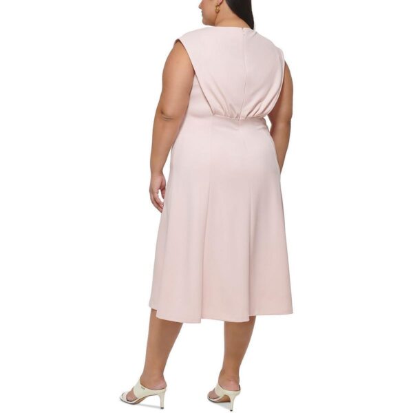 Calvin Klein Womens Pink Office Career Fit & Flare Dress Plus 18W BHFO 7158