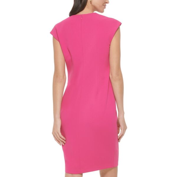 Calvin Klein Womens Pink Scuba Crepe Cut Out Sheath Dress Petites 0P BHFO 4910