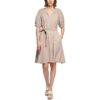 Calvin Klein Womens Tan Work Knee-Length Belted Shirtdress 12 BHFO 0871