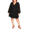 City Chic Womens Black Party Mini Floral Shift Dress Plus 20 XL BHFO 9279