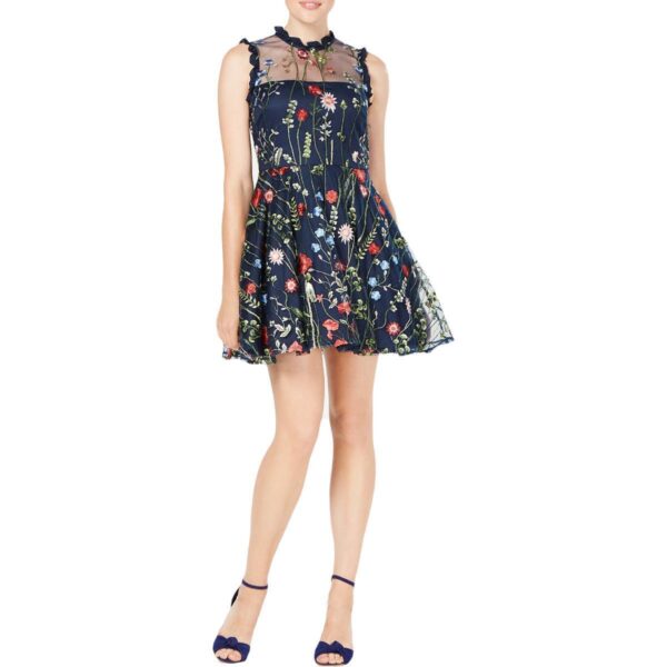 City Studios Womens Floral Mini Casual Fit & Flare Dress Juniors BHFO 0460