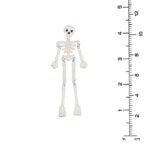 Claire's Halloween Glitter White Skeleton Dangle Earrings, 1-Pair