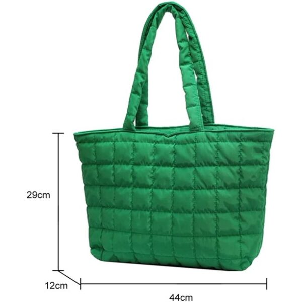 CoCopeaunt Quilted Tote Bags for Women Lightweight Puffer Padding Shoulder Bag Large Nylon Tote Handbag Zipper Closure