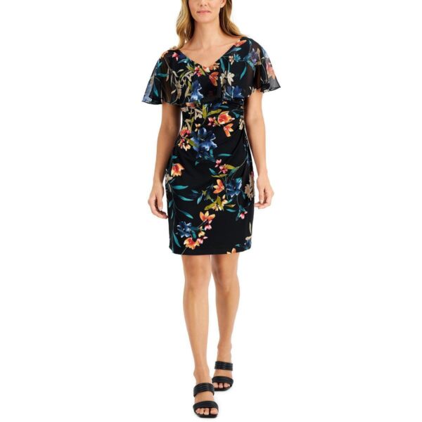 Connected Apparel Womens Black Cocktail and Party Dress Petites 4P BHFO 8950