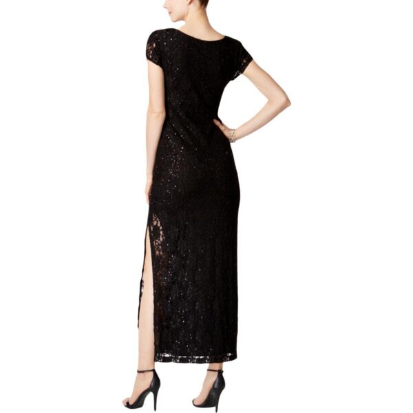 Connected Apparel Womens Black Lace Spit Neck Sheath Dress Petites 12P BHFO 6666