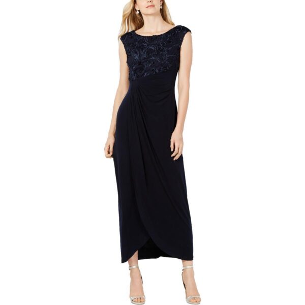 Connected Apparel Womens Cap Sleeve Maxi Evening Dress Gown Plus BHFO 4510