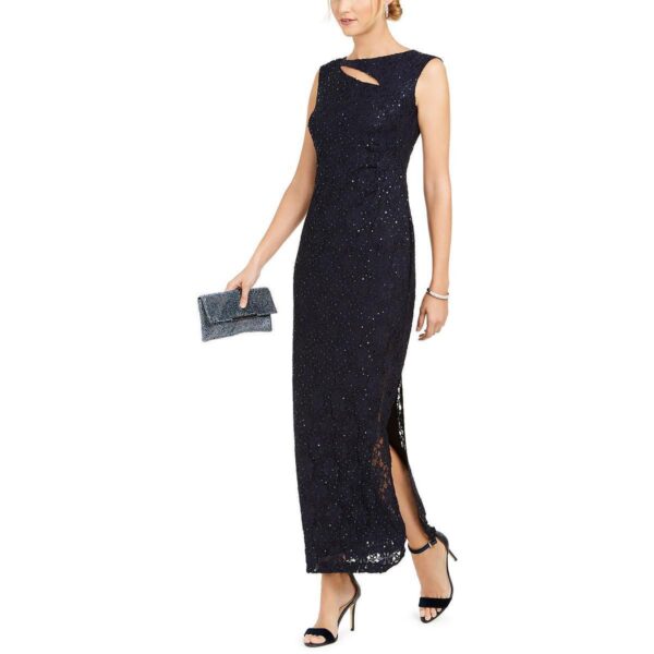 Connected Apparel Womens Lace Cutout Formal Evening Dress Gown BHFO 9982