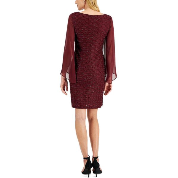 Connected Apparel Womens Red Eyelash Mini Cocktail and Party Dress 10 BHFO 3046