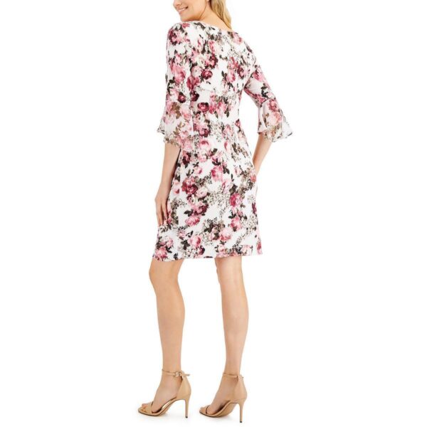 Connected Apparel Womens White Floral Print Sheath Dress Petites 10P BHFO 7552