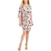 Connected Apparel Womens White Floral Print Sheath Dress Petites 10P BHFO 7552