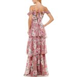 Crystal Doll Womens Pink Floral Chiffon Evening Dress Gown Juniors 0 BHFO 8461