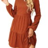 CUPSHE Bernadette Ribbed Tiered Mini Dress