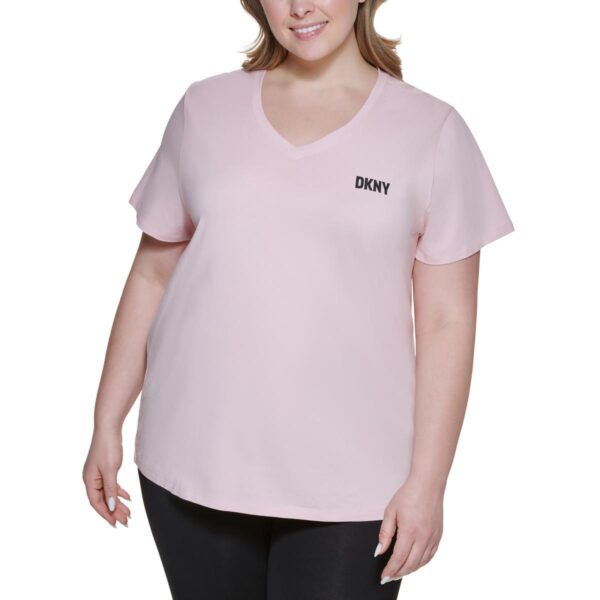 DKNY Sport Womens Pink Logo Activewear Pullover Top Athletic Plus 1X BHFO 1613