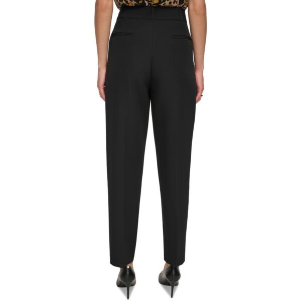 DKNY Womens Black High Rise Pleated Work Dress Pants 8 BHFO 4852