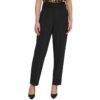 DKNY Womens Black High Rise Pleated Work Dress Pants 8 BHFO 4852