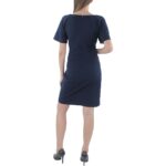 DKNY Womens Navy Office Mini Work Sheath Dress 12 BHFO 9932