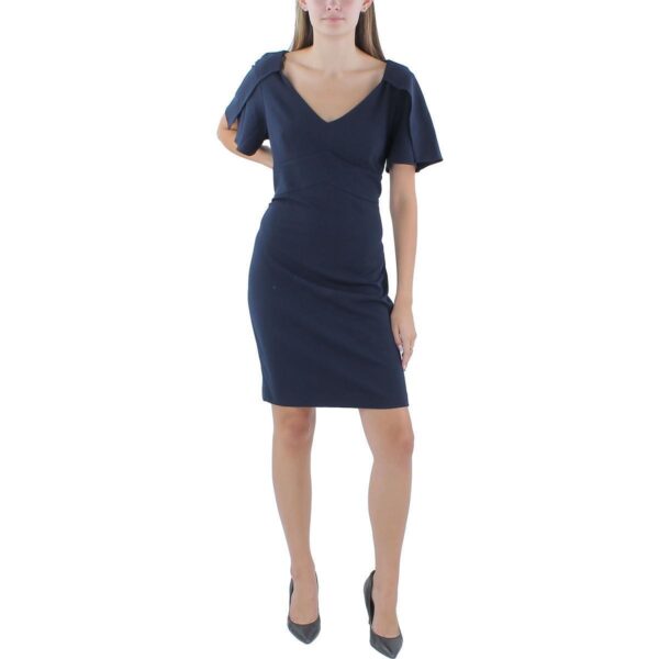 DKNY Womens Navy Office Mini Work Sheath Dress 12 BHFO 9932