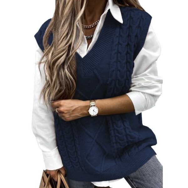 Dokotoo V Neck Sweater Vest for Women Sweaters for Women Plus Size Lightweight Knitted Vests