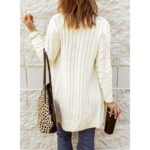 Dokotoo Womens Cable Cardigan White Sweaters for Women Fall Cardigans for Women