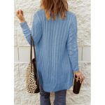 Dokotoo Womens Knitwear Button Down Cardigan Sweaters Blue Cardigans Outerwear Women