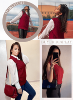 Dokotoo Womens Red Sweater Vest Women Plus Size V Neck Sweaters Sleeveless Pullover Sweaters