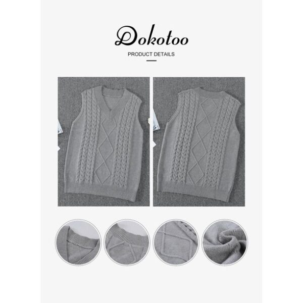 Dokotoo Womens Sleeveless Sweater Vests Pullover Sweaters for Women Plus Size