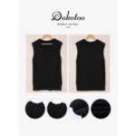 Dokotoo Womens Sweater Vest for Women Trendy V Neck Sweaters for Women Black Solid Color Pullover Sweaters