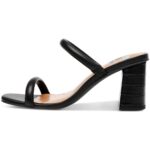 DV By Dolce Vita Womens Halsty Black Sandal Pumps Shoes 9 Medium (B,M) BHFO 2949