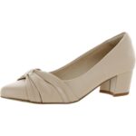 Easy Street Womens Millie Beige Gathered Pumps Shoes 8 Wide (C,D,W) BHFO 6895