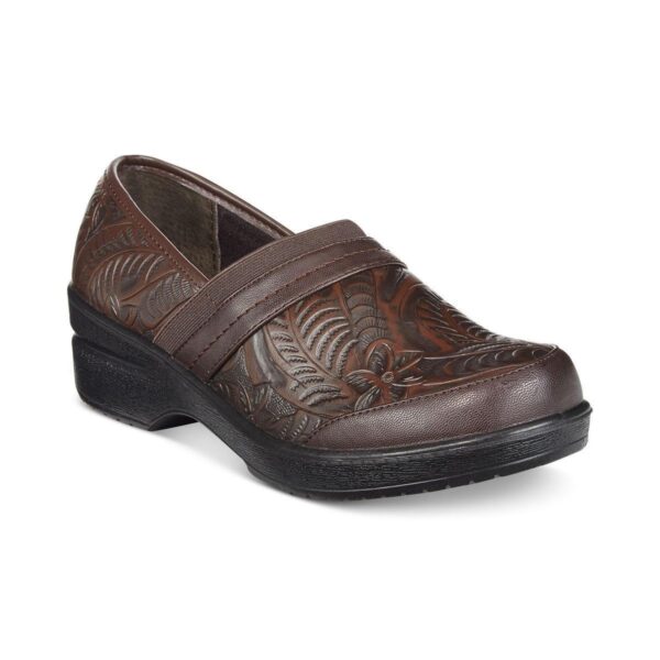 Easy Street Womens Origin Brown Embossed Clogs Shoes 6.5 Medium (B,M) BHFO 3231