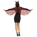 Fantasy Devil Wings & Horns Women Costume Accessory Set, One-Size, Red Black