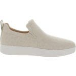 Fitflop Womens Rally Ivory Felt Slip-On Sneakers Shoes 5 Medium (B,M) BHFO 6422