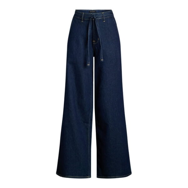 Free Assembly Women Mid Rise Belted Wide Leg Trouser Jean