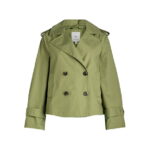 Free Assembly Women’s Cropped Cotton Trench Coat, Sizes XS-XXL