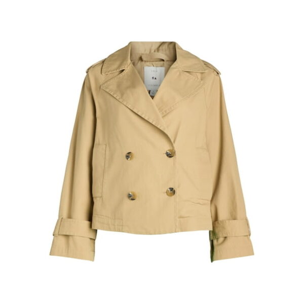 Free Assembly Women’s Cropped Cotton Trench Coat, Sizes XS-XXL