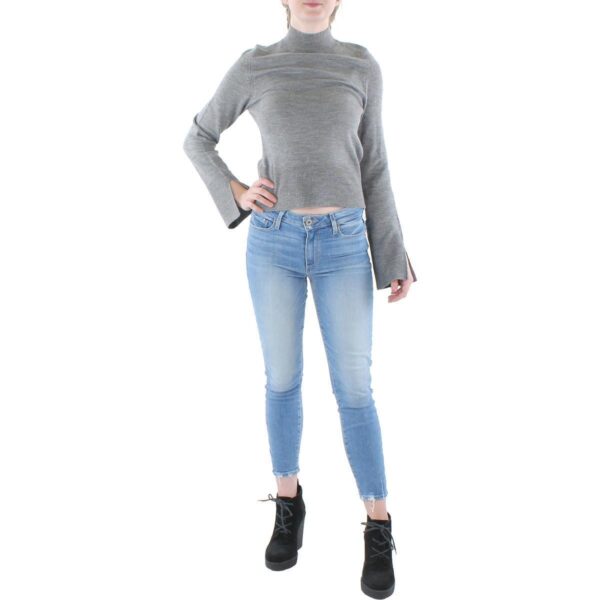 French Connection Womens Gray Funnel Neck Shirt Pullover Sweater Top S BHFO 1809