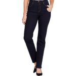 Gloria Vanderbilt Womens Amanda Blue Denim Straight Leg Jeans 10L Long BHFO 5449