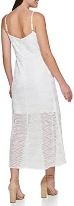 GUESS Women's Geo Lace Asymmetrical Midi