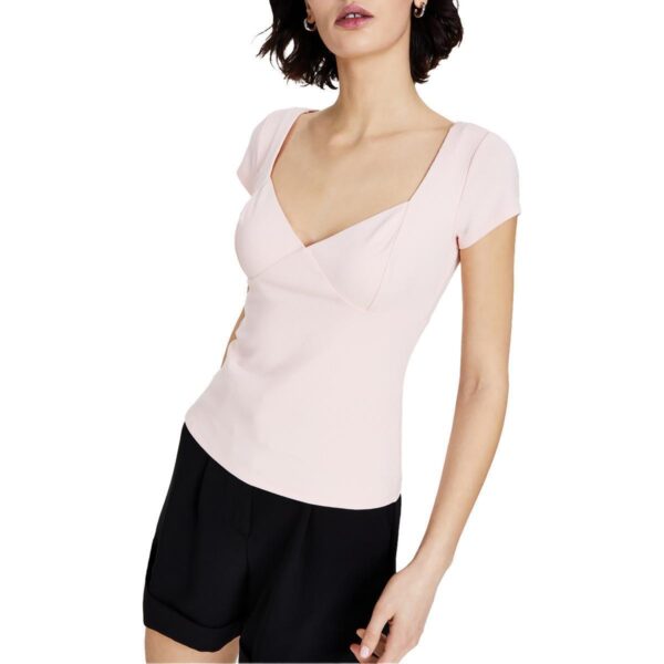 Guess Womens Pink Ribbed Blouse Shirt XL BHFO 1350