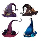 Halloween Witch Hat Mesh Carnival Cosplay Costume Ghost Festival Tulle Props