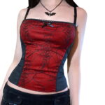 hirigin Ladies Sexy Backless Camisole Spider Web Lace Edge Sleeveless Tops