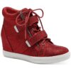 INC Womens Debby Red Casual and Fashion Sneakers Shoes 5 Medium (B,M) BHFO 5975