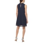 Jessica Howard Womens Navy Embellished Short Halter Dress 12 BHFO 4640