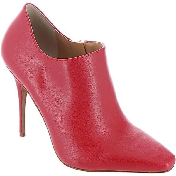 Jessica Simpson Pumps Womens Carolie Red Leather High Heeled Stiletto Booties (Richest Red, 5)