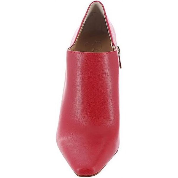 Jessica Simpson Pumps Womens Carolie Red Leather High Heeled Stiletto Booties (Richest Red, 5)