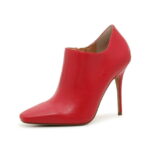 Jessica Simpson Pumps Womens Carolie Red Leather High Heeled Stiletto Booties (Richest Red, 5)